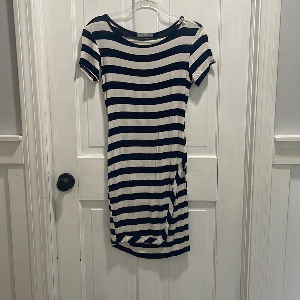 Loveappella short sleeve faux wrap dress